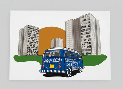 Wembley 91 Bus A3 Poster