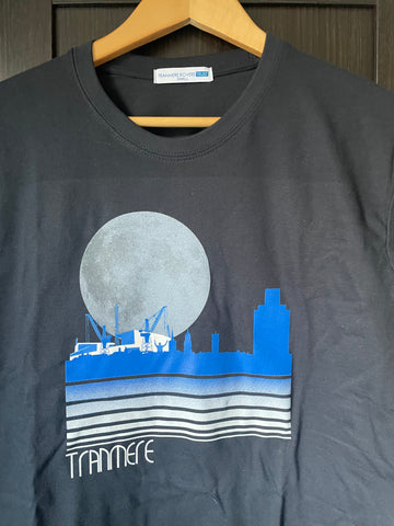 Moon rising over skyline