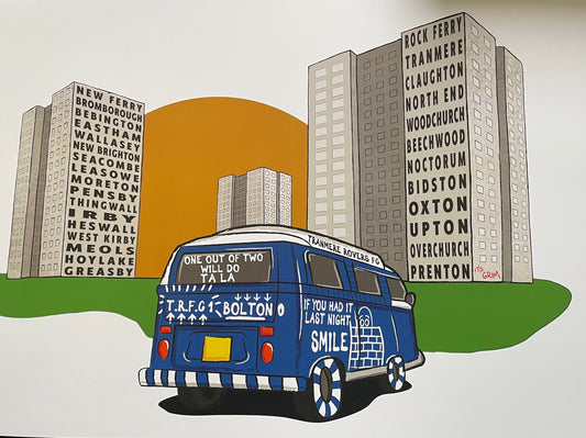 Wembley 91 Bus A3 Poster